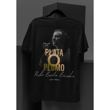  Pablo Plato O Plomo Tasarımlı Unısex Oversıze Pamuklu Tshırt