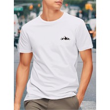  Erkekler Için Dağ Grafikli T-Shirt