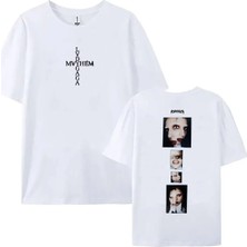  Beyaz Unisex Streetwear Mayhemalbum Yeni Leri Lady Gaga Şarkıcı Baskılı Pamu