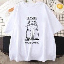  Beyaz Senguu:: Cat Komik Grafik Rus Komut Dosyası Stil Yumuşak Ti