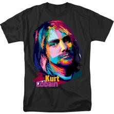  Erkekler Premium Pamuk Nirvana Kurt Cobain Baskı