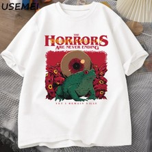  Korkular Asla Bitmeyen Kurbağa T-Shirt Aptal Kurbağa Korku Tshirt Komik Meme Grafik T Shirt V 2956