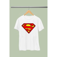  Superman Baskılı %100 Pamuklu Kısa Kollu Regular Kalıp Tshırt