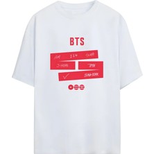  Bts K-Pop Baskılı Yazılı Relaxed Kalıp Pamukluunisex Tişört