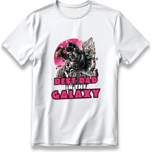  Best Dad Darth Vader Model Baskılı Tişört %100 Pamuklu Nefes Alan Kalın Kumaşlı T-Shirt