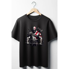  Kratos God Of War Baskılı Baskılı Oversize T-Shirt