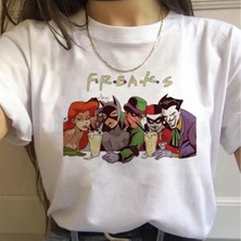  Beyaz Arkadaşlar Tv Gösterisi Harajuku Ullzang Karikatür Baskı 90S Grafi