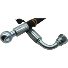 HEMA Hidrolik Direksiyon Hortumu Basınç Bir Ucu Rekor-Bir Ucu Halka REKOR-7250027 - 54C Y - New Holland 55 - Massey Ferguson 65 - 90,5cm -   1  Adet