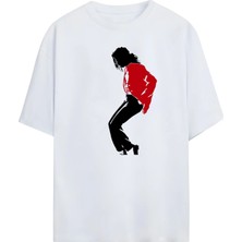  Grafftee Unisex %100 Organik Pamuk Relaxed Fit Micheal Jackson Illustrasyon Baskılı T-Shirt