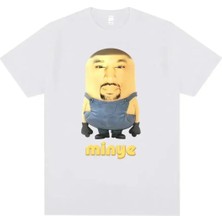  Beyaz Rapçi Kanye West Minye Komik Meme Hip Hop Vintage Tshirt