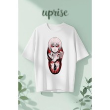  Armin Arlert Attack On Titan Baskılı Pamuklu Oversize T-Shirt