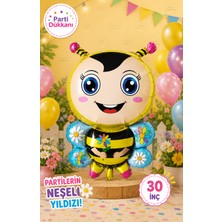 Parti Dükkanı Arı Folyo Balon 30 Inç Sevimli Arı Figürlü Helyum Uyumlu Doğum Günü Baby Shower Çocuk Parti Balonu