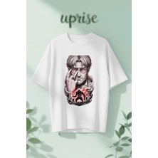  Zeke Yeager Beast Titan Attack On Titan Baskılı Pamuklu Oversize T-Shirt