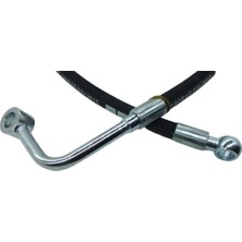 HEMA Hidrolik Direksiyon Hortumu Basınç Bir Ucu Halka Rekor Bir Ucu Eğri Halka REKOR-7250021 - Massey Ferguson 135 - 240 - 255 - 121CM -   1  Adet