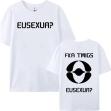  Beyaz Fka Dallar Eusexua /erkek Leri Yuvarlak Boyun Haraju