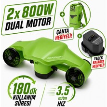 Hoverway Orca 2 Pro Çift Motorlu 1600W (2X800W) Çift Bataryalı Deniz Scooter'ı (Sea Scooter) - Premium Performans Serisi