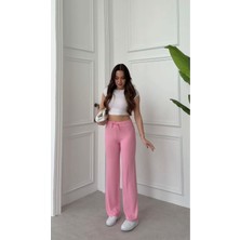 EVOA Düz Kesim Rahat Günlük Eşofman M - Pembe