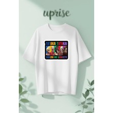  Tatakai Shinzou Wo Sasageyo Attack On Titan Baskılı Pamuklu Oversize T-Shirt