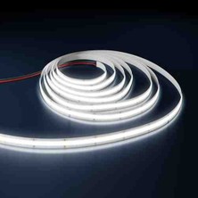 Seglight Cob LED Şerit 5m 12V Beyaz Işık – 320LED/M, 8mm IP20, Adaptör Dahil