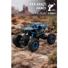 Farbu Oyuncak Racing Crew Rock Crawler 1:16 Ölçek 4WD Uzaktan Kumandalı Arazi Aracı - 2.4 Ghz Oyuncak Araba