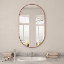 Ant Home Dekoratif Ayna, Elips Çerçeveli Ayna, Konsol Aynası, Duvar Aynası, Elips Ayna 40X25 CM