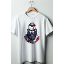 Kratos God Of War Baskılı Baskılı Oversize T-Shirt
