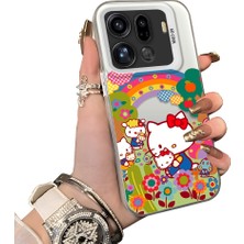 HONTINGA Oppo Find X9 Pro 5g ile Uyumlu Kılıf Silikon Kenar Sert Arka Kamera Koruyucu Basitlik Anti Düşme Kamera Korumalı Kitty Desen Couple Telefon Kılıfı Kadın ve Erkek Için Uygundur K1-1608
