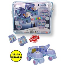 Empressco Mor Frozen 4 Teker Paten Seti, Ayarlanabilir, 22-29 Numara, Eğlence Dolu