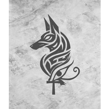 Sticker Usta Anubis Sticker - Eski Mısır Mitolojisi - Ölüler Tanrısı - Çakal Başı Sticker - Araba Oto Motosiklet Karavan Pc Laptop Sticker - 00351