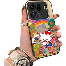 HONTINGA Oppo Find X9 Pro 5g ile Uyumlu Kılıf Silikon Kenar Sert Arka Kamera Koruyucu Basitlik Anti Düşme Kamera Korumalı Kitty Desen Couple Telefon Kılıfı Kadın ve Erkek Için Uygundur K1-1608