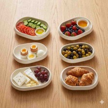 Acar Porselen 6 Li Kahvaltı & Meze Sunum Tabağı Seti