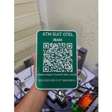 Print Zone Kişiye Özel Qr Kodlu Iban Standı - Masaüstü Karekod Ödeme Panosu Hesap Kartı
