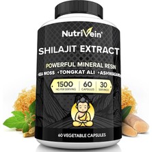 Nutrivein Premium Himalayan Shilajit With Irish Sea Moss Tongkat Alı 1500 Mg - 60 Caps