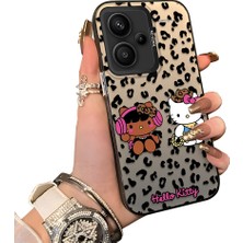 HONTINGA Xiaomi Redmi Note 13 Pro Plus 5g ile Uyumlu Kılıf Silikon Kenar Sert Arka Kamera Koruyucu Basitlik Anti Düşme Kamera Korumalı Kitty Desen Couple Telefon Kılıfı Kadın ve Erkek Için Uygundur K1-1607
