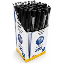 Ark 222 Siyah Tükenmez Kalem 50'li Stand Paket Ekonomik Ofis ve Okul Seti