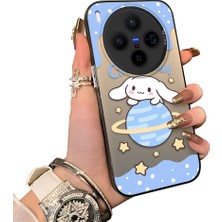 HONTINGA Vivo X300 ile Uyumlu Kılıf Silikon Kenar Sert Arka Kamera Koruyucu Basitlik Anti Düşme Kamera Korumalı Karikatür Desen Couple Telefon Kılıfı Kadın ve Erkek Için Uygundur K1-1605
