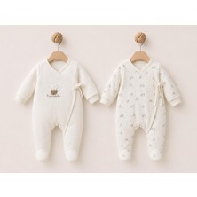 BabyCosy Organic Wear Bebek 2li Tulum %100 Organik Pamuk , Bebek - Yenidoğan- CSY8305