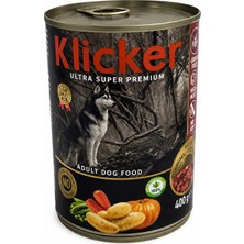 Klicker 12'li Biftekli Sebzeli Köpek Konservesi 400 gr