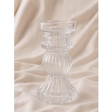 Bereketli Store Egehome 19 cm Cam Şamdan Vazo – Çok Amaçlı Dekoratif Mumluk ve Çiçek Vazosu