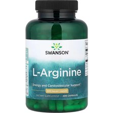 Swanson L-Arginine Nitric Oxide 500 Mg 200 Capsules