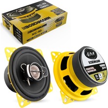 Poke 10CM Oto Hoparlör Koaksiyel 300W Tweeterli 2 Adet Sarı Boschmann Turbo Xc-10