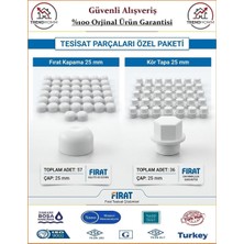 Fırat PPRC 25mm Kapama 57 Adet - PPRC 25mm Kör Tapa  36 Adet