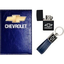 Buççin Online Mağaza Chevrolet Logolu Lacivert Ruhsat Kabı ve Chevrolet Logolu Anahtarlık