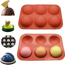 Empressco 6'lı Silikon Yarım Küre Seti, 8cm, Şık ve Çok Amaçlı Kullanım