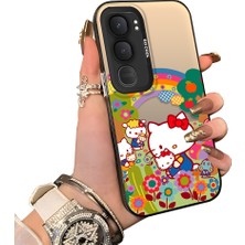 HONTINGA Vivo Y31 5g ile Uyumlu Kılıf Silikon Kenar Sert Arka Kamera Koruyucu Basitlik Anti Düşme Kamera Korumalı Kitty Desen Couple Telefon Kılıfı Kadın ve Erkek Için Uygundur K1-1608