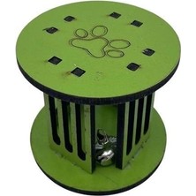 Eco Lounge Mini Silindir Eğlenceli Renkli Sağlam Küçük Pati Izi Şekilli Kedi Oyuncağı