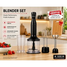 Arnica Blender Set Mini Mutfak Robotu 1200 W Güçlü Motor