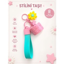 Dinç Spor Papatya Figürlü Silikon Mini Saklama Kutulu Anahtarlık
