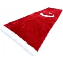 Buççin Online Mağaza Türk Bayraklı Torpido Pandizot Üstü Peluş Halı Ay Yıldız Torpido Örtüsü 150X40CM