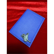 Buççin Online Mağaza Kabartmalı Pleksi Mavi Deri Osmanlı Tuğralı Ruhsatlık, Ruhsat Kılıfı, Ruhsat Cüzdanı, Ruhsat Kabı